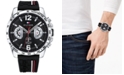 Tommy Hilfiger Men's Black Silicone Strap Watch 46mm